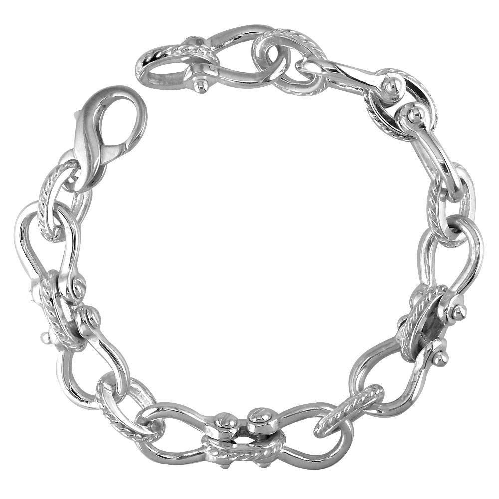 Sterling Silver Shackle Bracelet