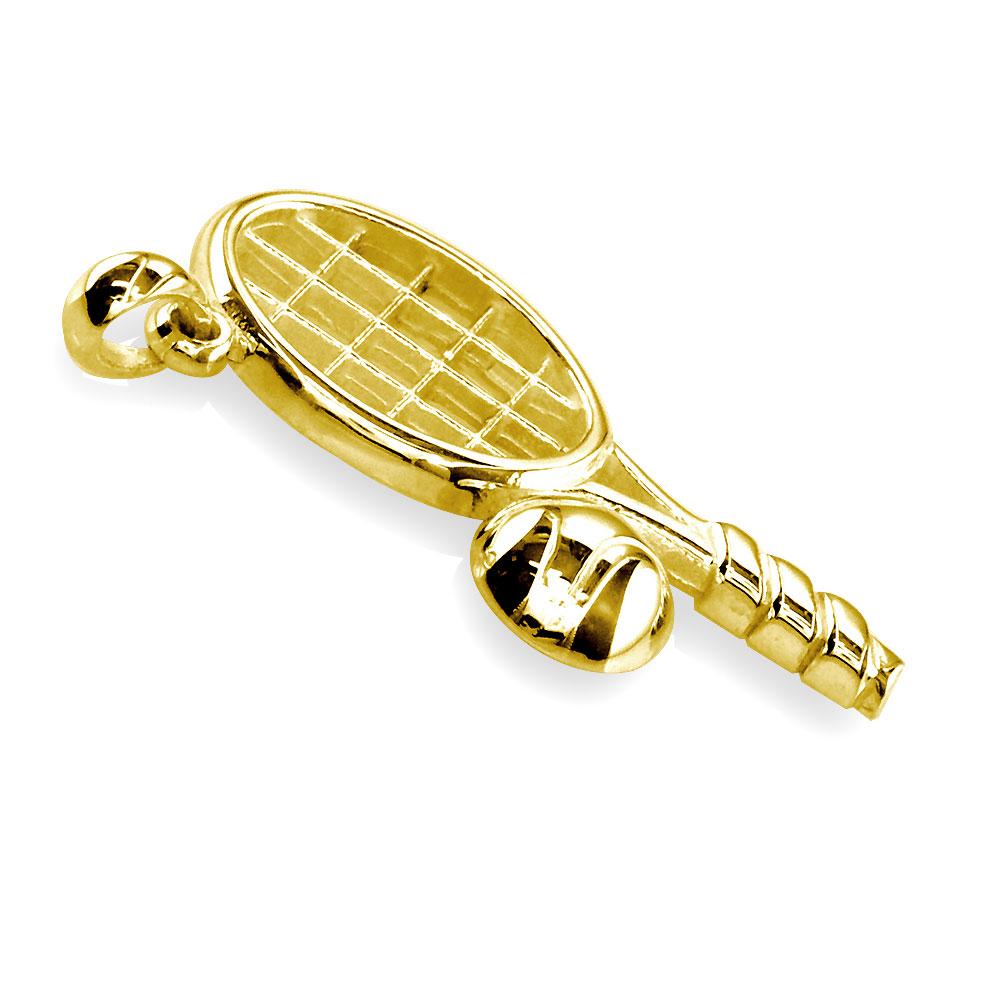 Gold hot sale tennis charm