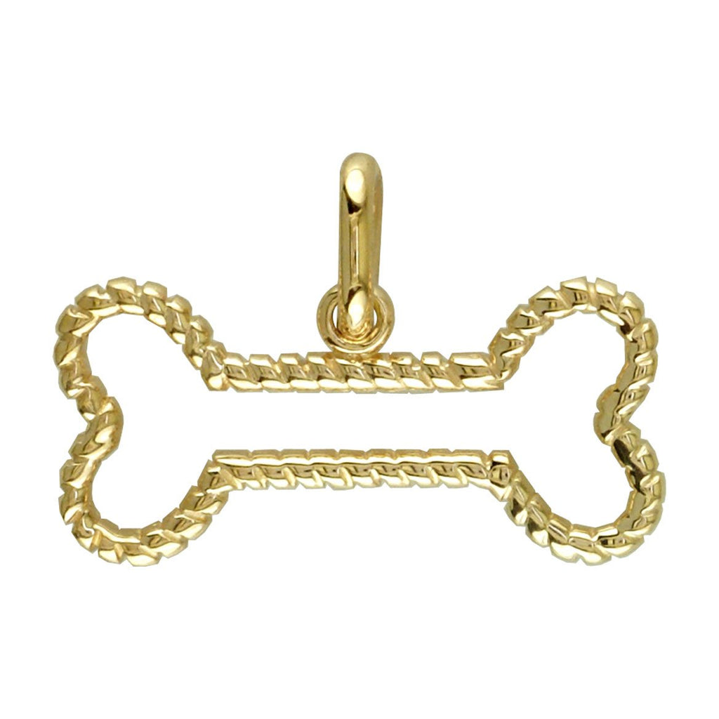 Gold dog outlet bone charm