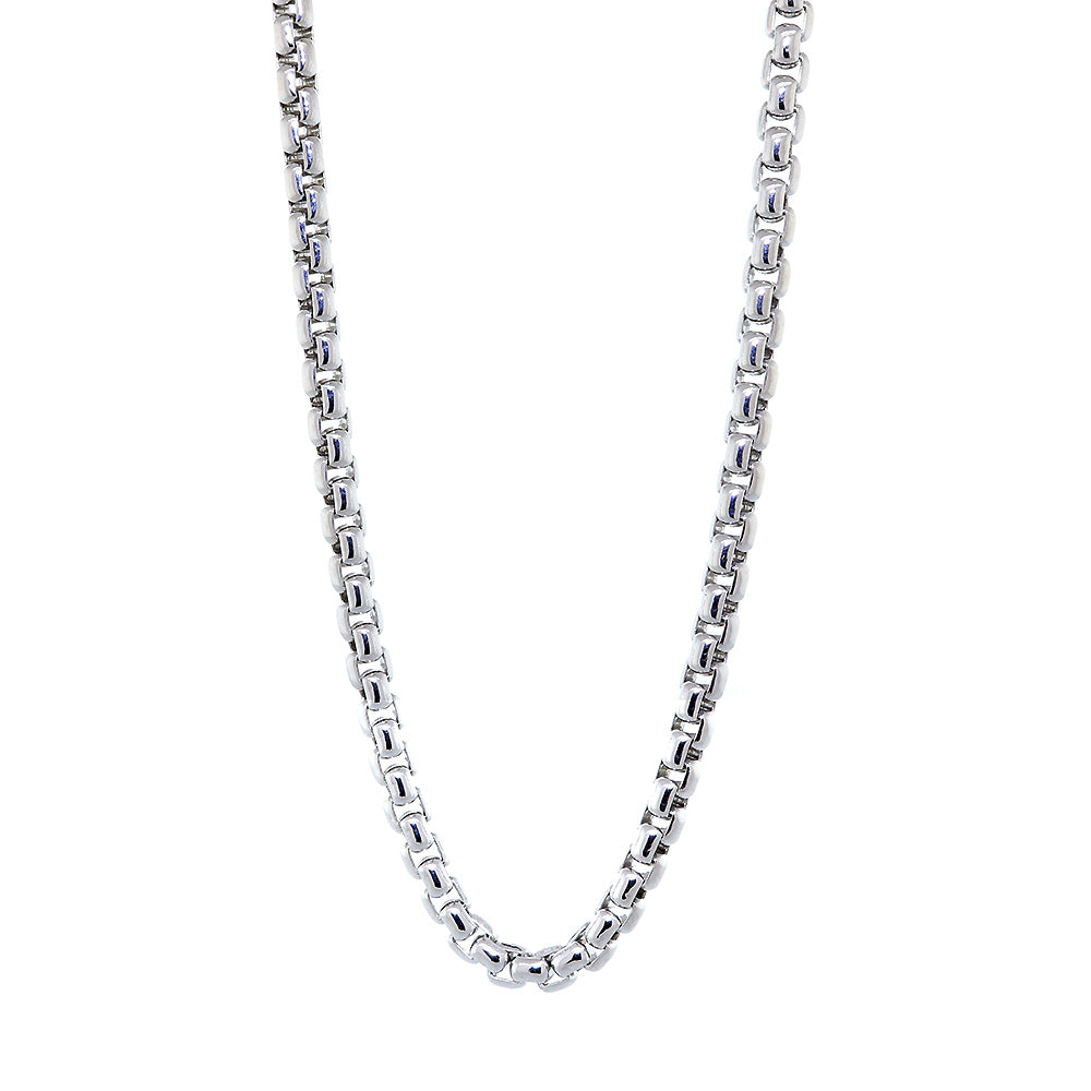 White gold box on sale chain 24 inch