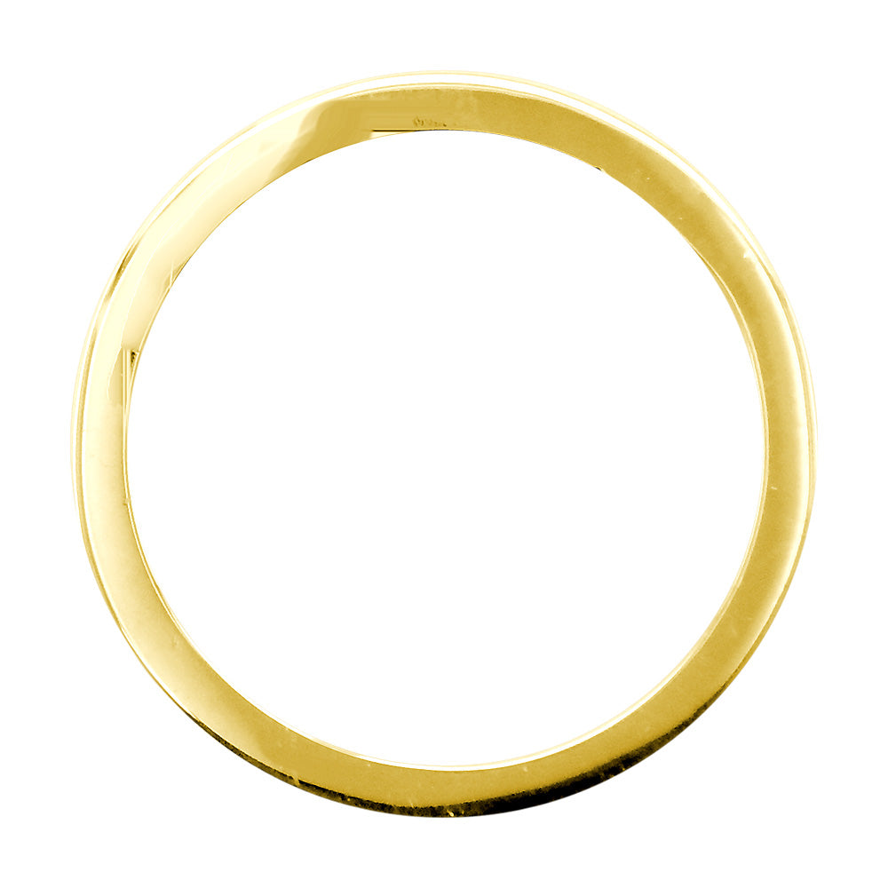 Double Dome Wedding Band Slender Pair Size 5 in 14k Yellow Gold by Wed-Lock  Lv For Sale at 1stDibs