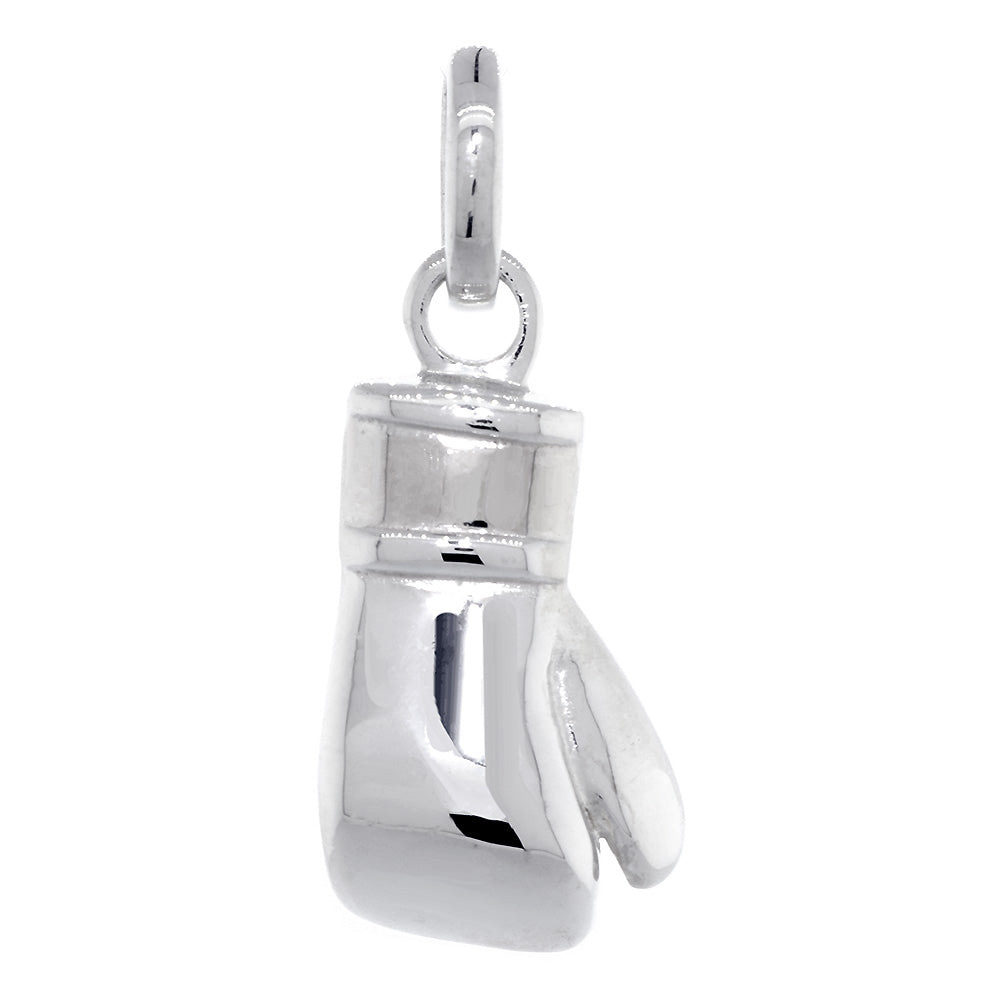 White gold boxing sales glove pendant