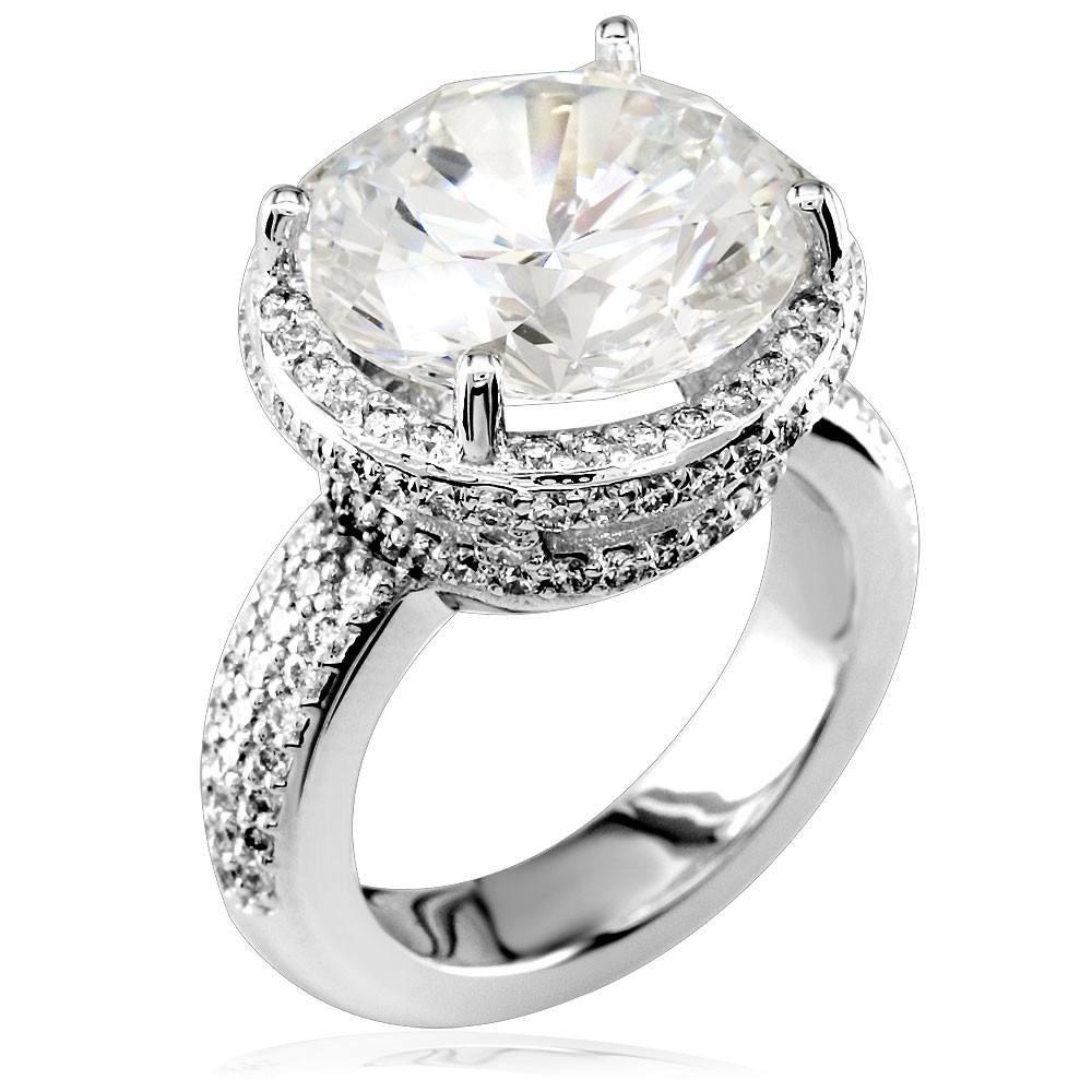 Huge cubic zirconia engagement on sale rings