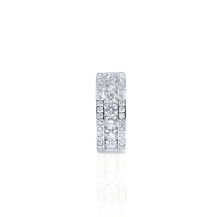 14K White Gold & Diamond Wedding Band - Ring