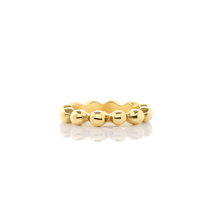 Bead Stacker Ring, 3.6mm in 14k, Yellow Gold