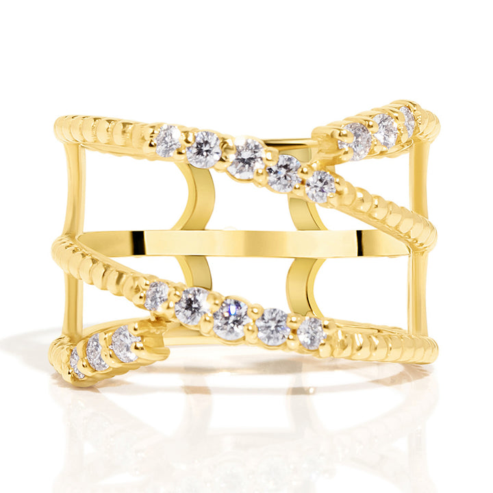 14k Yellow Gold & Diamond Ring