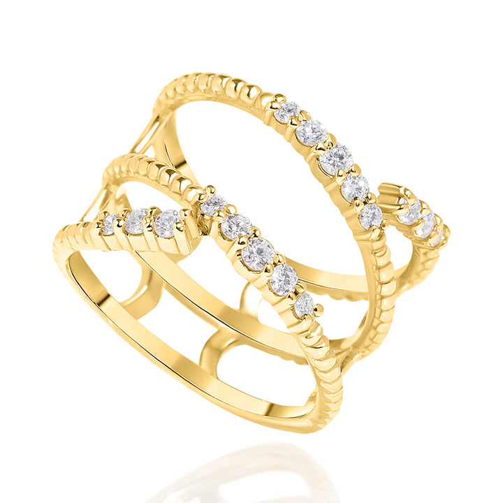 14k Yellow Gold & Diamond Ring