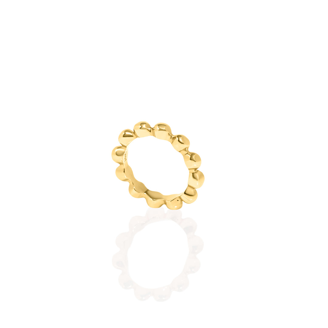 Bead Stacker Ring, 3.6mm in 14k, Yellow Gold