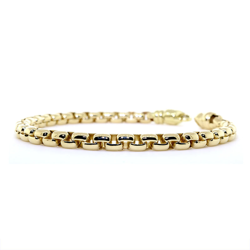 Box Chain Bracelet in 18K Yellow Gold, 5mm