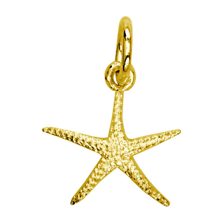 Mini Thin Starfish Charm in 14K Yellow Gold