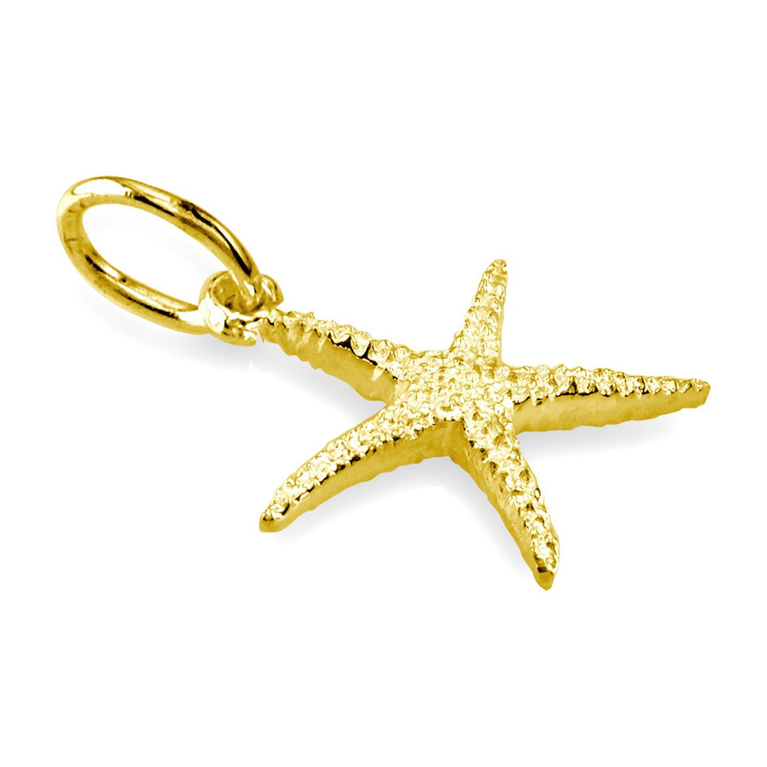 Mini Thin Starfish Charm in 14K Yellow Gold