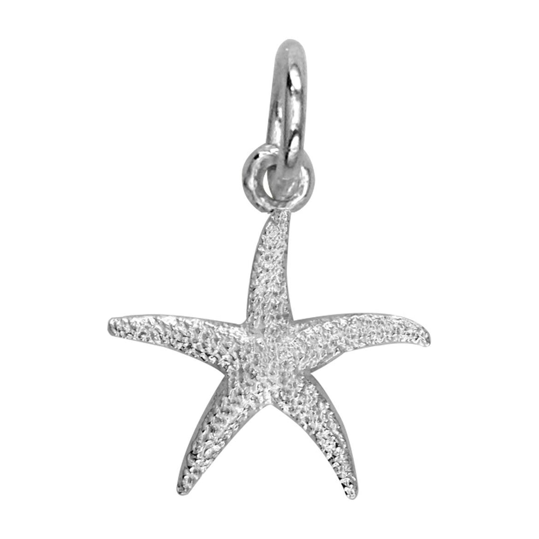 Mini Common Starfish Charm in 14K White Gold