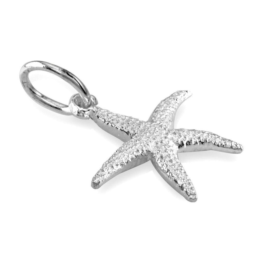 Mini Common Starfish Charm in 14K White Gold