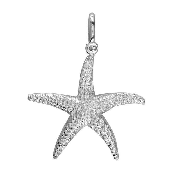 Small Common Starfish Charm in 14K White Gold