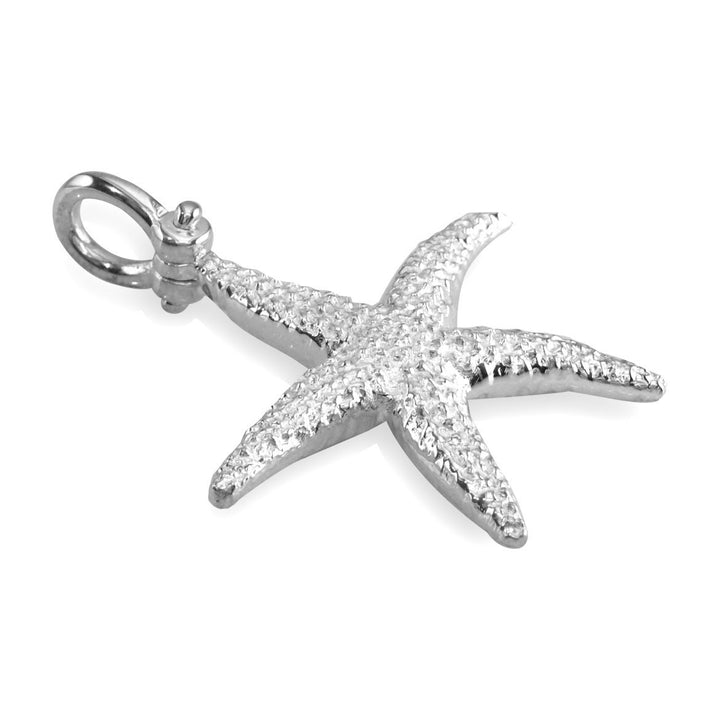 Small Common Starfish Charm in 14K White Gold