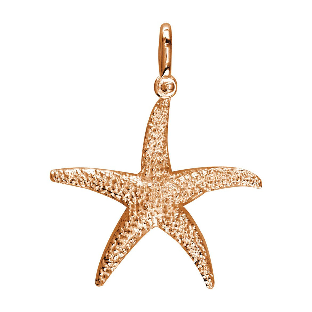 Large Common Starfish Charm in 14K Pink Gold