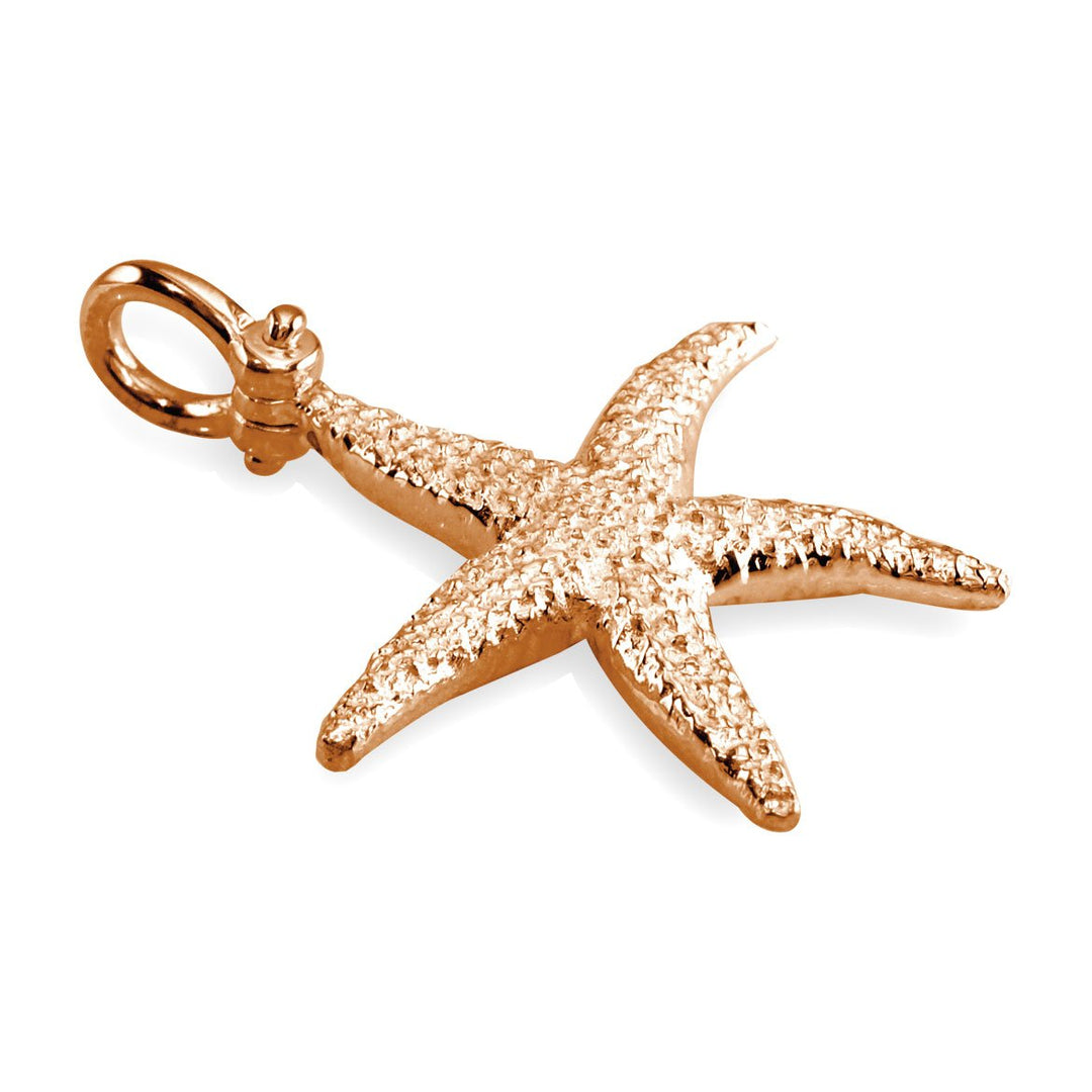 Large Common Starfish Charm in 14K Pink Gold