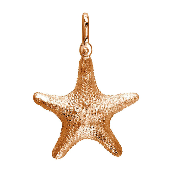 Medium Cushion Sea Star Charm in 14K Pink Gold