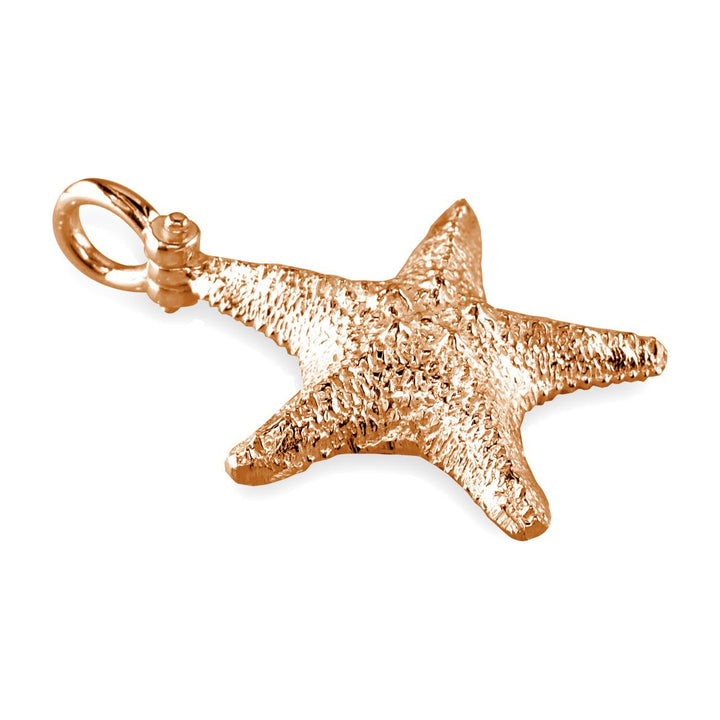 Medium Cushion Sea Star Charm in 14K Pink Gold