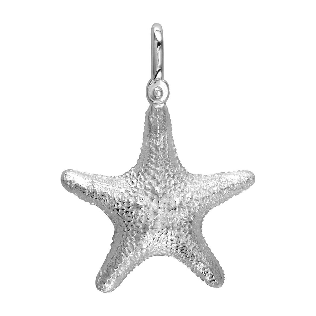 Medium Cushion Sea Star Charm in 14K White Gold