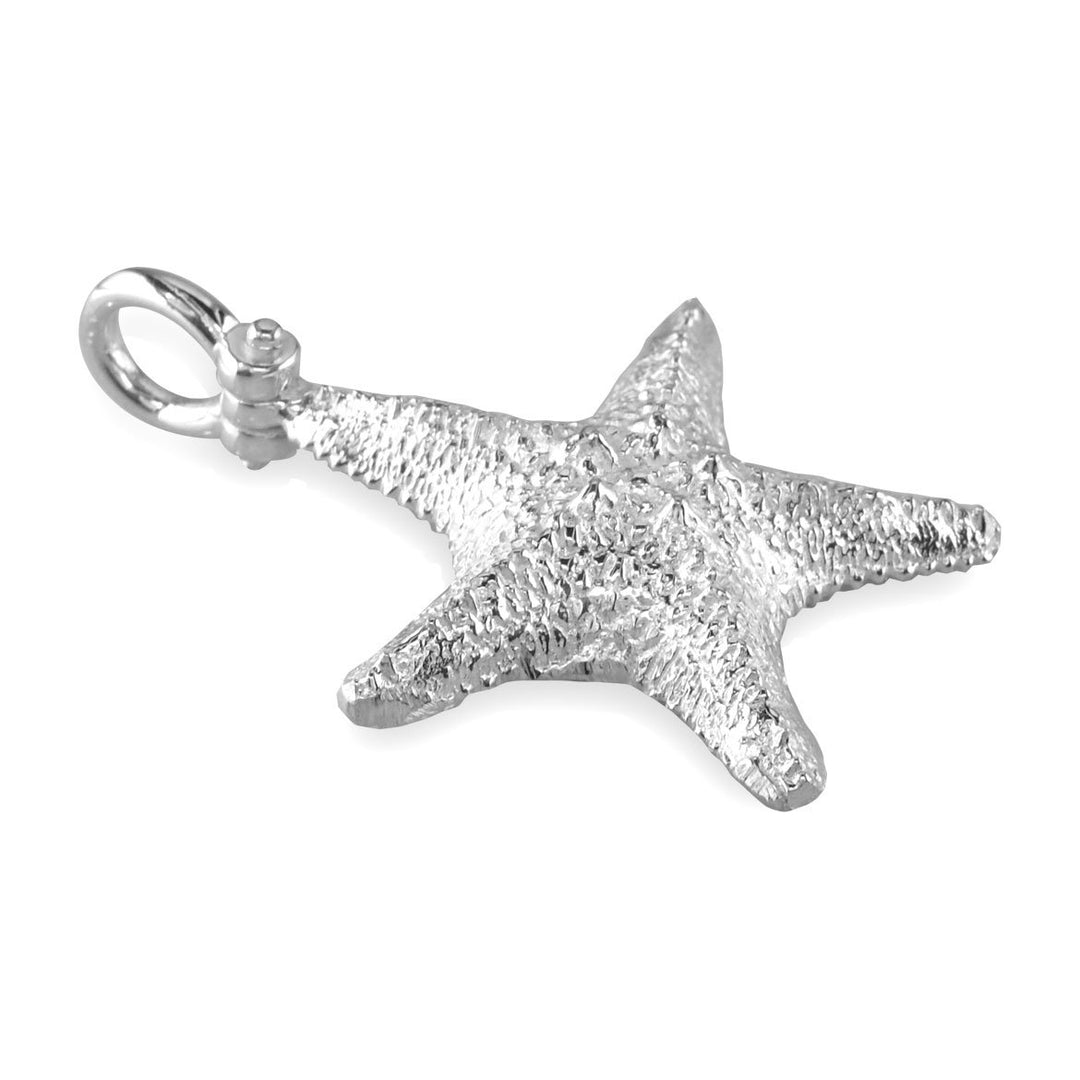 Medium Cushion Sea Star Charm in 14K White Gold