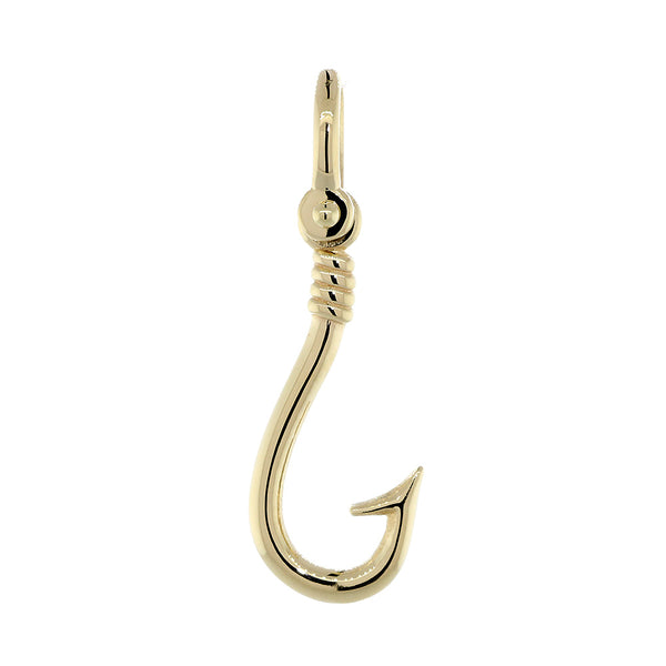 Charm Holder Necklace 18k Gold Fish Hook – HW