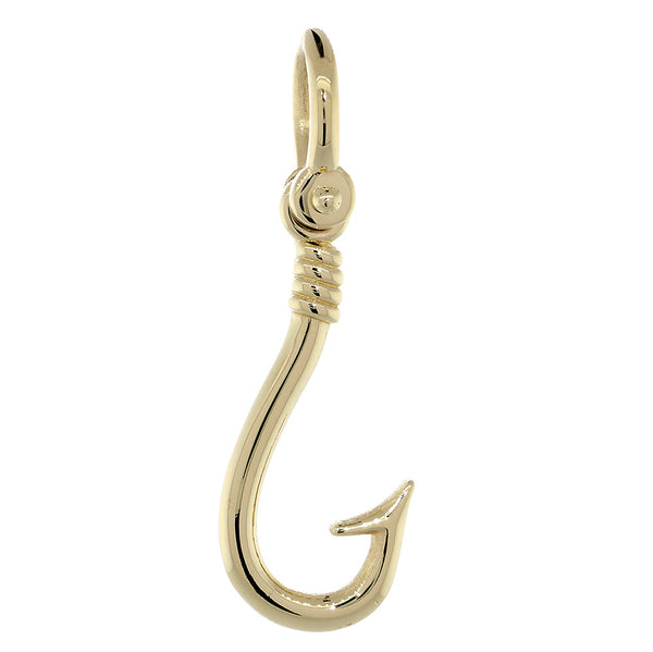 Charm Holder Necklace 18k Gold Fish Hook – HW