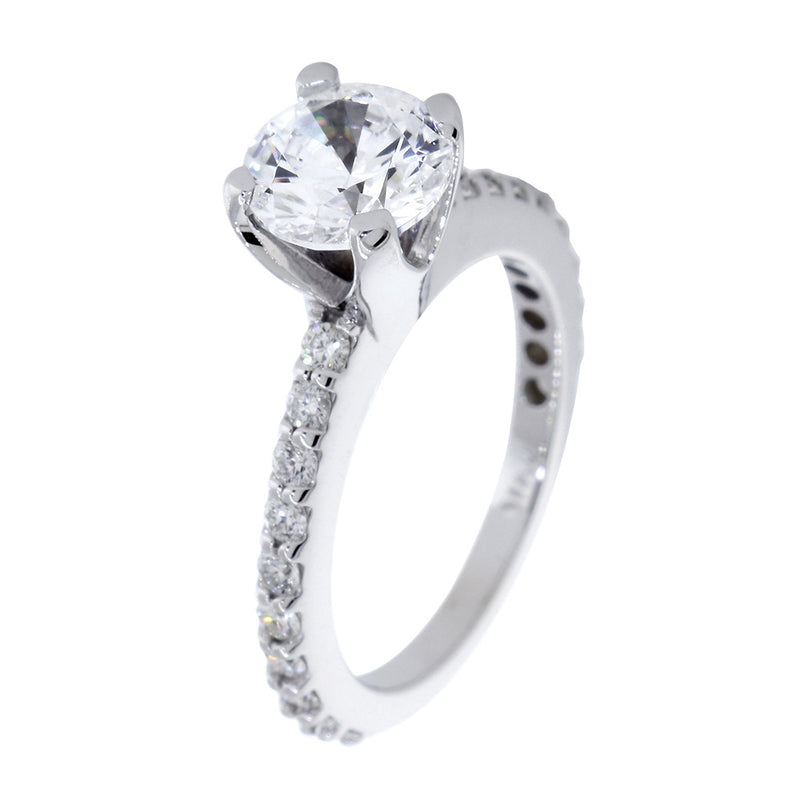 1.5ct Round Diamond Solitaire 14K Gold Engagement Ring