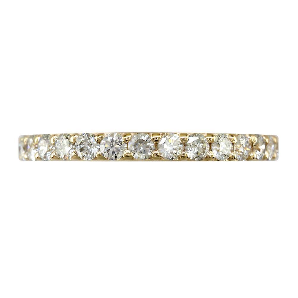 Round Diamonds Matching Wedding Band, 0.75CT in 18k Yellow Gold