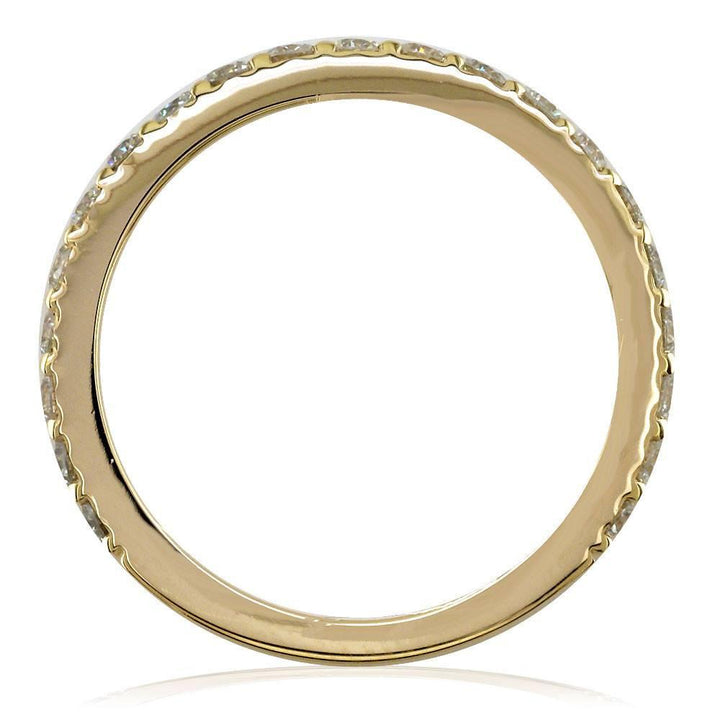 Round Diamonds Matching Wedding Band, 0.75CT in 18k Yellow Gold