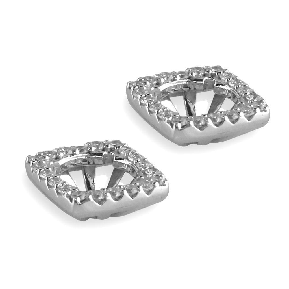 Diamond Earring Jackets, 0.60CT in 14k White Gold