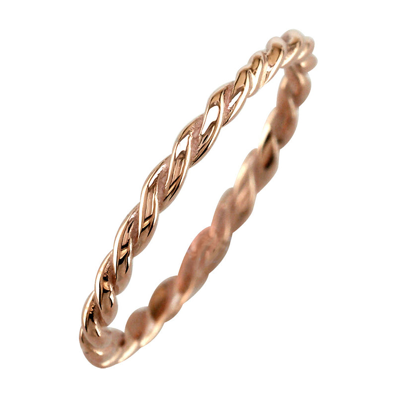 Rose gold hot sale rope ring