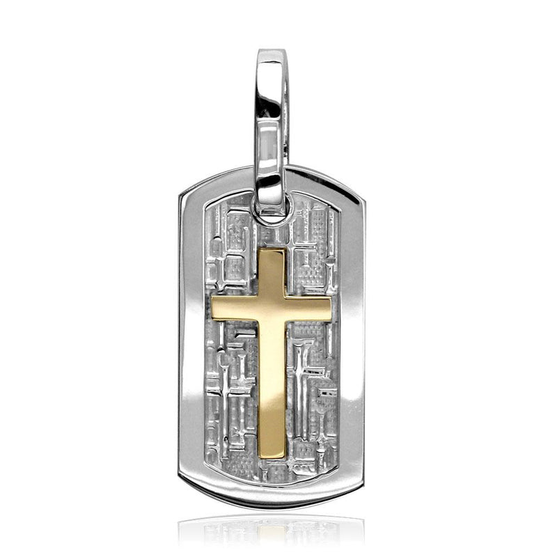 Dog tag cross clearance pendant