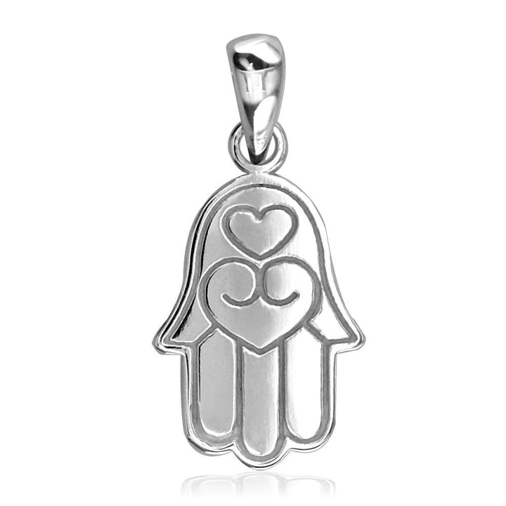 Small Hamsa, Hand of God Charm in Sterling Silver