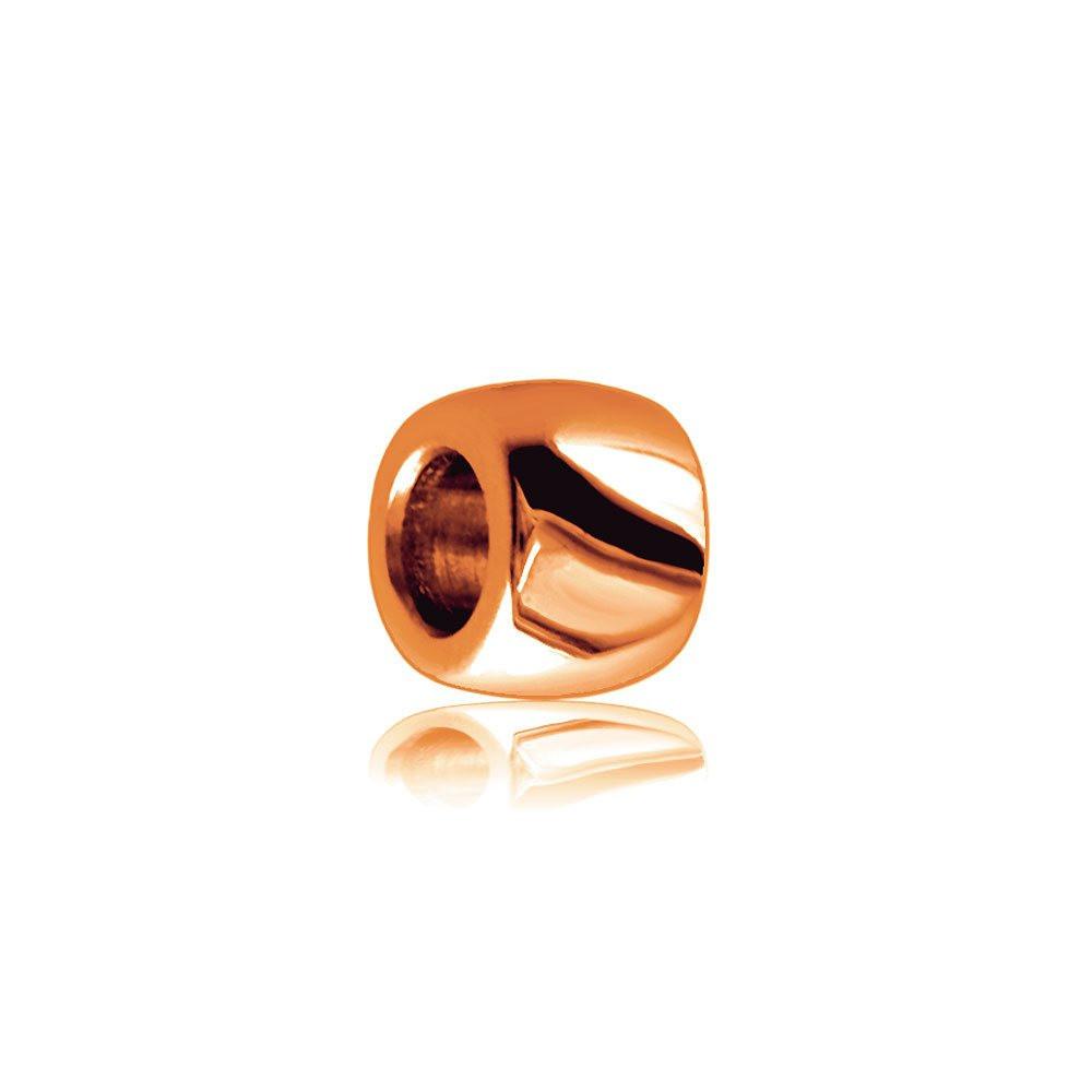 Wide 18K Pink (Rose) Gold Spacer, Roundel