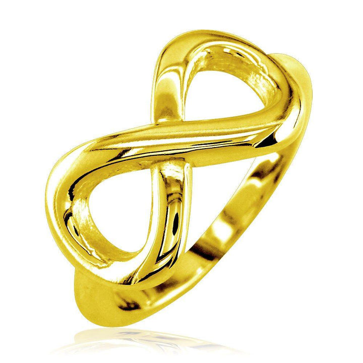 Wide Flowing Infinity Ring in 18k Yellow Gold