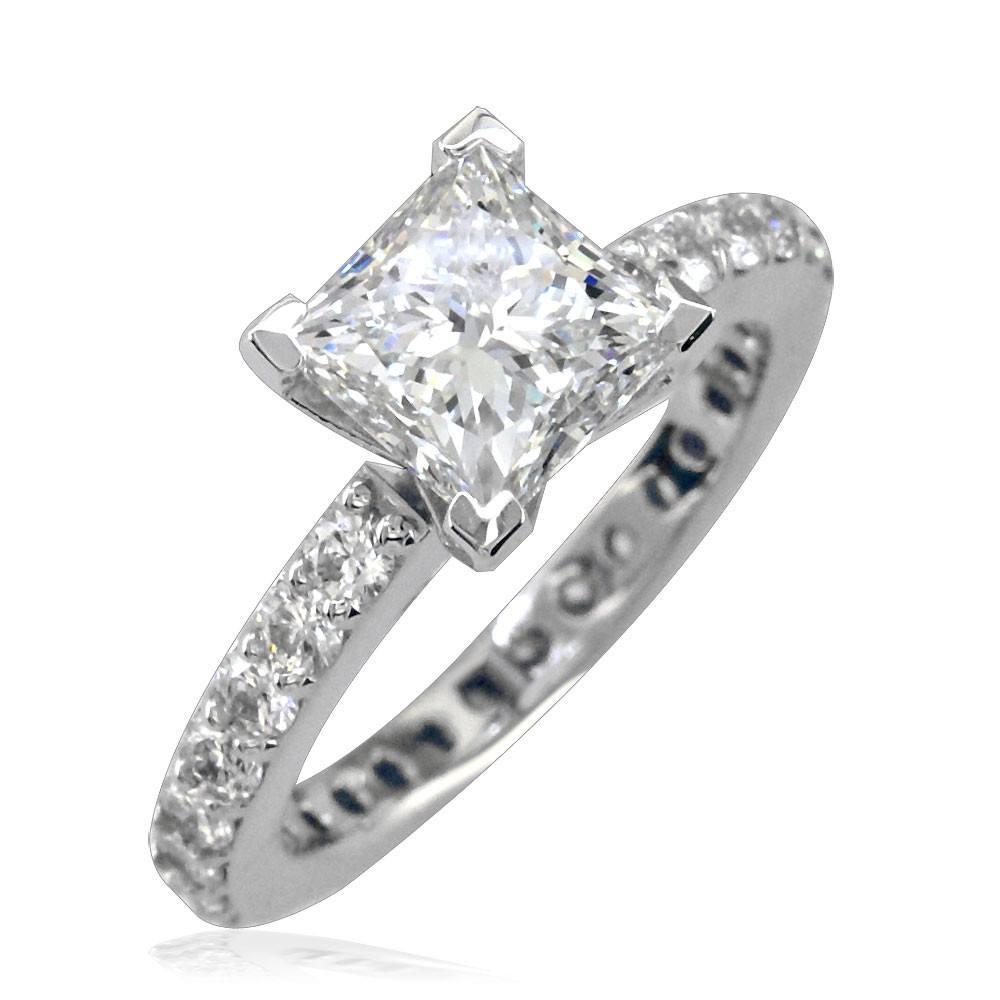 Princess Cut Diamond Engagement Ring E/W-K0191