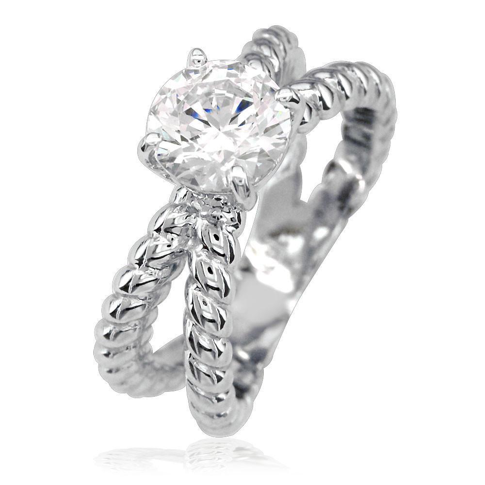 Rope engagement hot sale ring setting